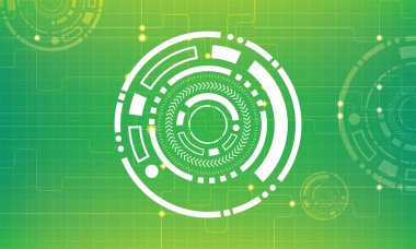 Soyut gelecek dijital bilim teknolojisi kavramı