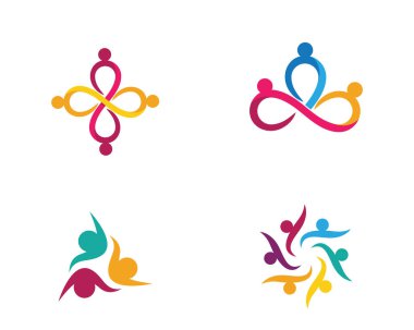 Toplum bakım Logo şablonu vektör