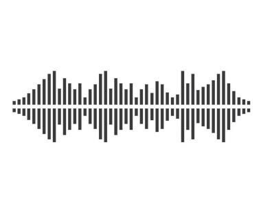 müzik ses dalgaları simge tasarlamak vektör