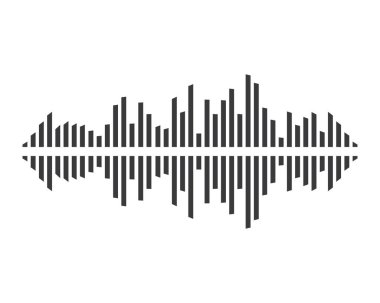müzik ses dalgaları simge tasarlamak vektör