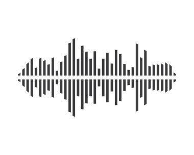 müzik ses dalgaları simge tasarlamak vektör