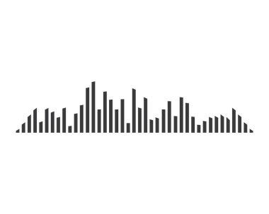 müzik ses dalgaları simge tasarlamak vektör