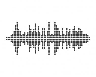 müzik ses dalgaları simge tasarlamak vektör