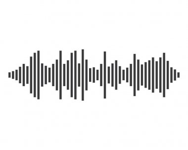 müzik ses dalgaları simge tasarlamak vektör