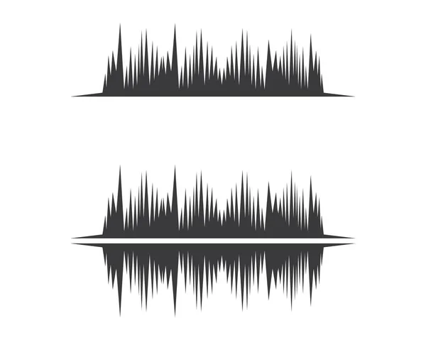 Fale dźwiękowe muzyki ikona ilustracja wektorowa — Wektor stockowy