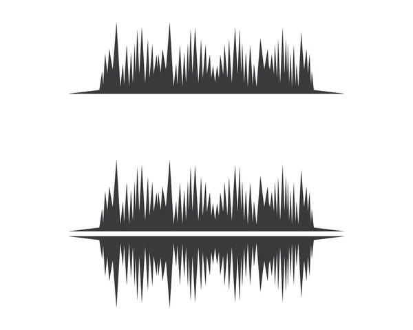 Hudební zvukové vlny Vektorové ikonu obrázek — Stockový vektor