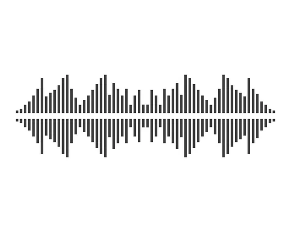 Musik ljudvågor vektorillustration ikonen — Stock vektor