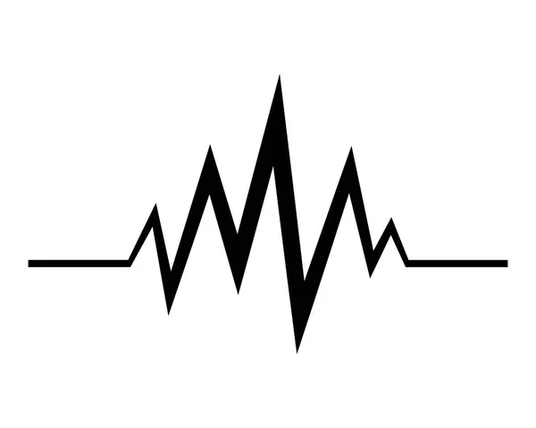 Müzik ses dalgaları simge tasarlamak vektör — Stok Vektör