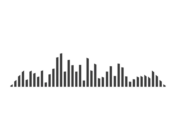 Música ondas sonoras vector icono ilustración — Vector de stock