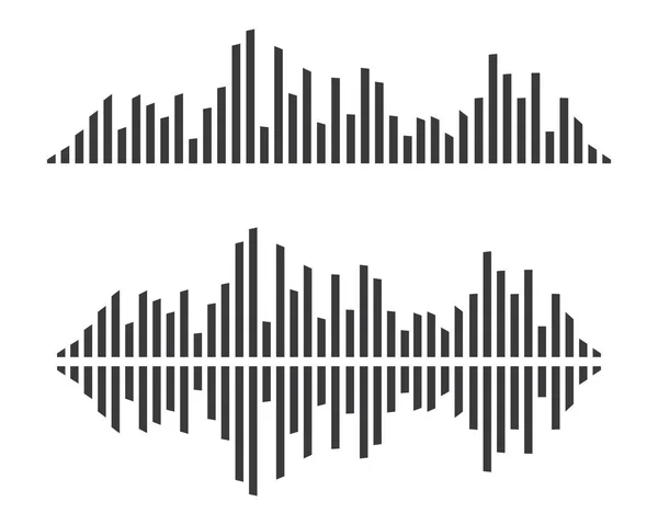 Musik Schallwellen Vektor Symbol Illustration — Stockvektor