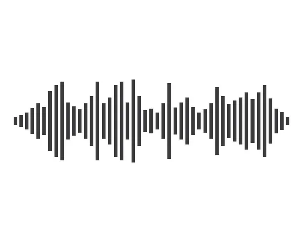 Zene hang hullámok vektoros illusztráció ikon — Stock Vector