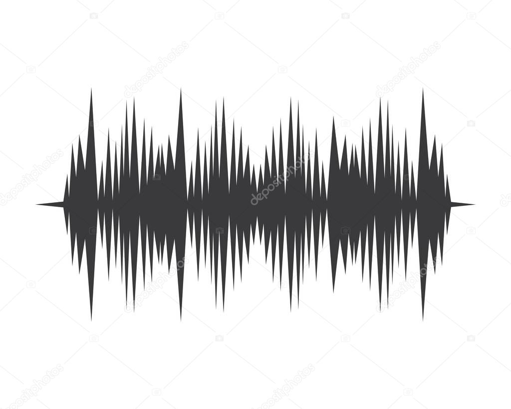 music sound waves vector icon illustration