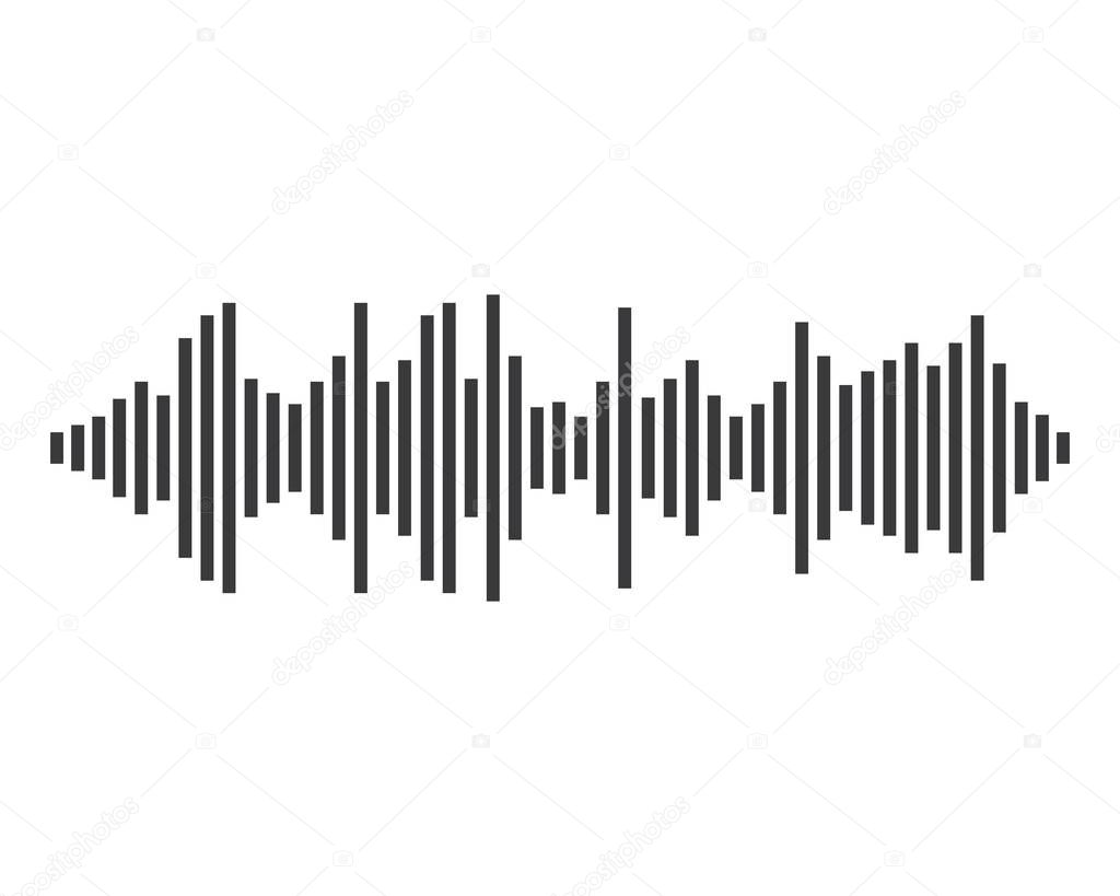 music sound waves vector icon illustration