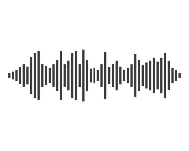 müzik ses dalgaları simge tasarlamak vektör