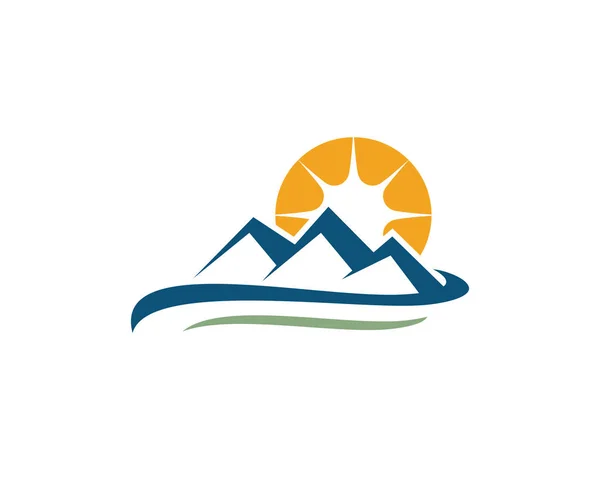 Modelo de logotipo Mountain Icon —  Vetores de Stock