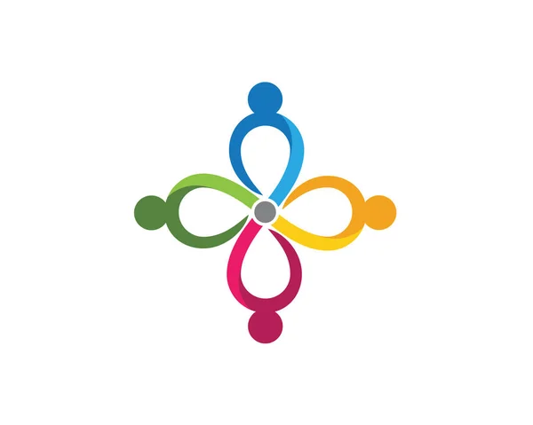 Κοινοτική φροντίδα λογότυπο πρότυπο διάνυσμα — Διανυσματικό Αρχείο