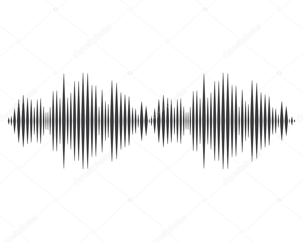 Sound waves vector illustration