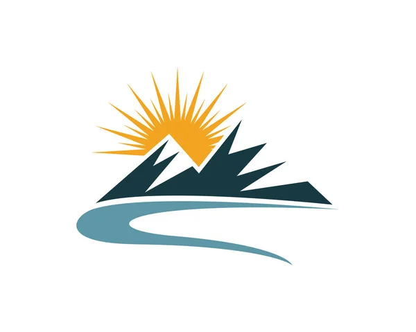 Mountain icon  Logo Template Vector — Stock Vector