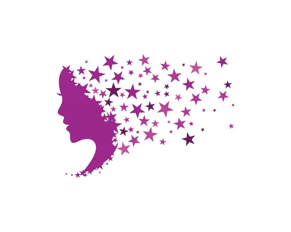 Femme visage silhouette caractère — Image vectorielle