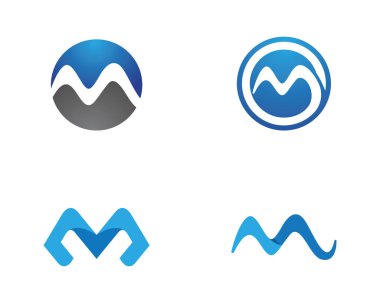 M harfi logo şablonu