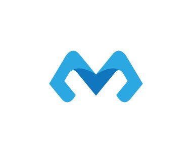 M harfi logo şablonu