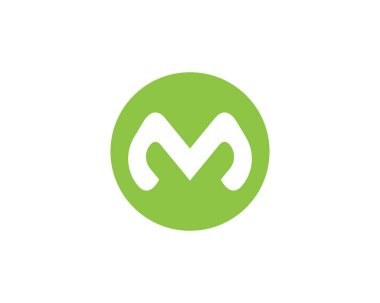 M harfi logo şablonu
