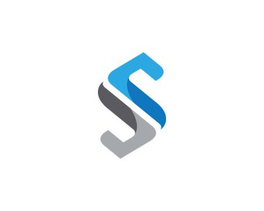 S harfi logo tasarım vektörü