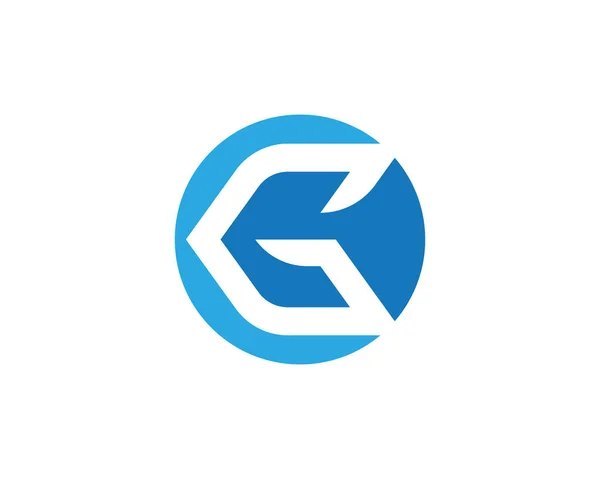 G harfi Logo şablonu tasarım — Stok Vektör