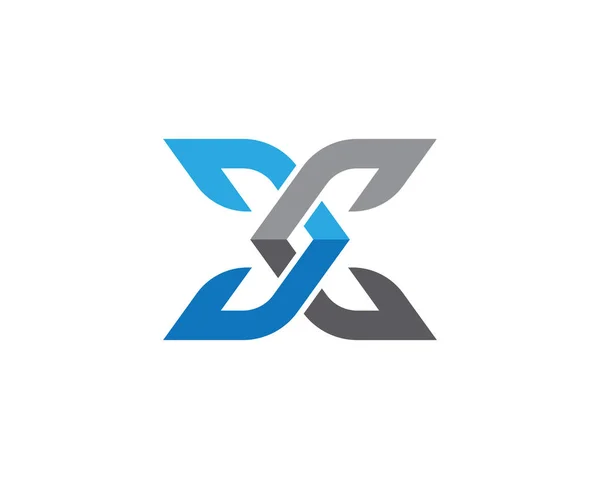 X Carta Logo Plantilla — Vector de stock