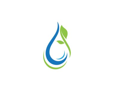 Su damlası Logo Şablonu vektörü