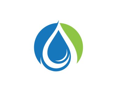 Su damlası Logo Şablonu vektörü