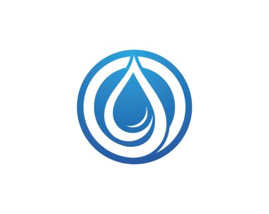 Su damlası Logo Şablonu vektörü