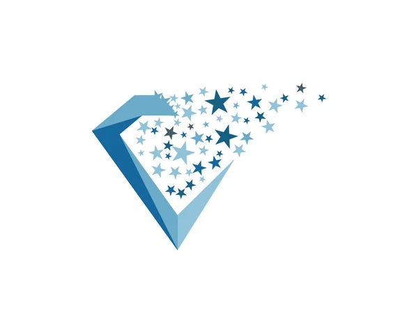 Vetor logotipo modelo de diamante —  Vetores de Stock