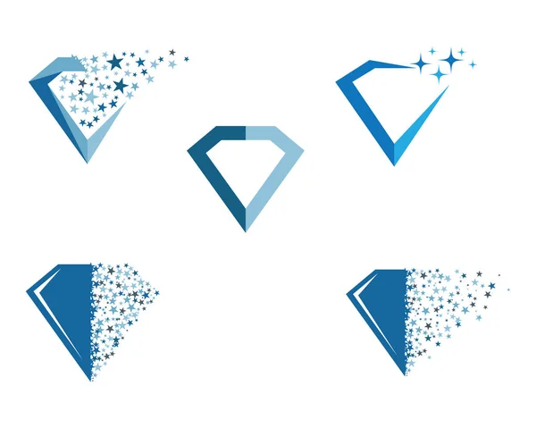 Plantilla de logotipo de diamante Vector — Vector de stock
