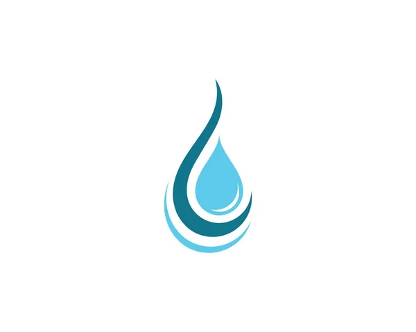 水滴ロゴテンプレートベクトル — ストックベクタ