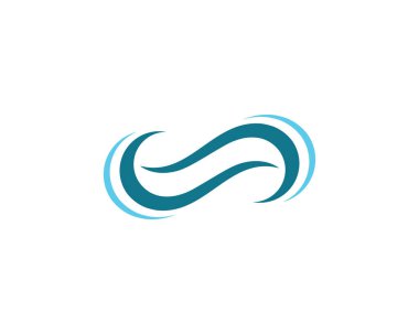 Su dalgası logo şablonu