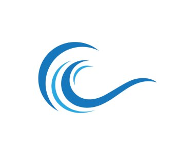 Su dalgası logo şablonu