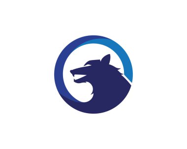 Wolf Logo şablonu vektör