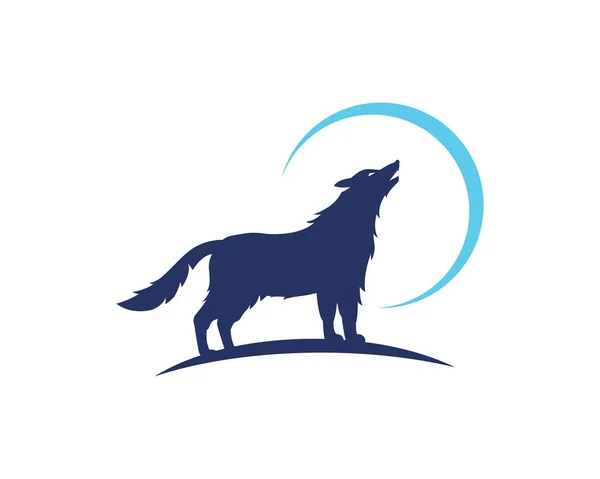 Wolf-Logo-Vorlagenvektor — Stockvektor