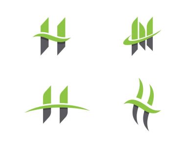 H harfi logo şablonu