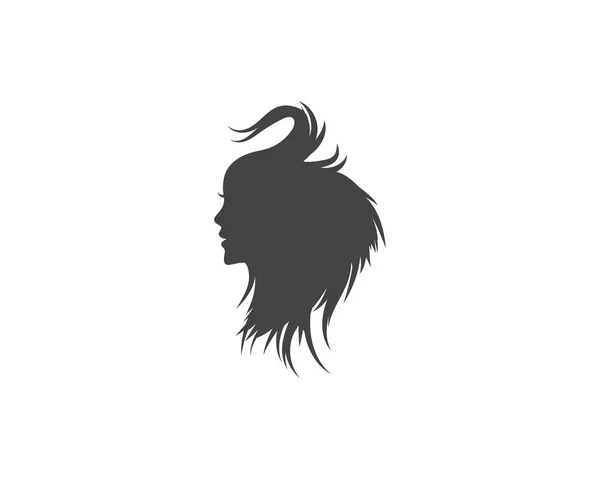 Donna faccia silhouette illustrazione — Vettoriale Stock