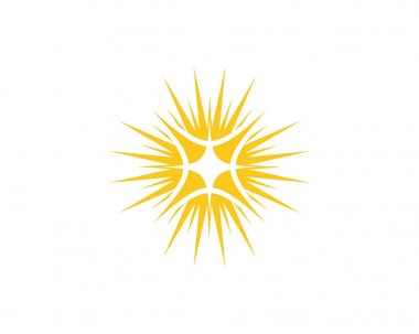 Güneş ufukta vektör çizim