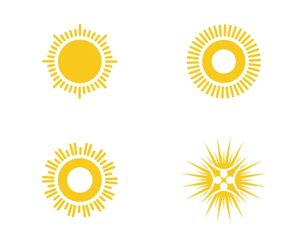 Sonne über Horizont Vektor Illustration — Stockvektor
