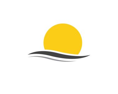 Güneş illüstrasyon Logo şablonu vektör