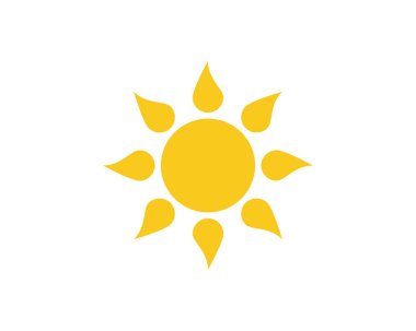 Güneş illüstrasyon Logo şablonu