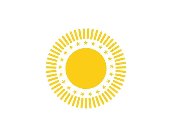 Plantilla de logotipo de ilustración de vector solar — Archivo Imágenes Vectoriales