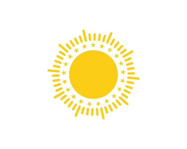 Plantilla de logotipo de ilustración de vector solar — Archivo Imágenes Vectoriales
