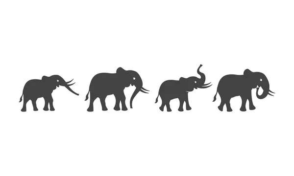 Elefante Logo Plantilla icono — Archivo Imágenes Vectoriales