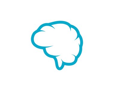 Beyin illüstrasyon simge şablonu