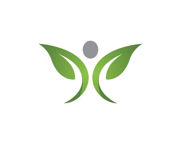 Tanda logo karakter manusia - Stok Vektor